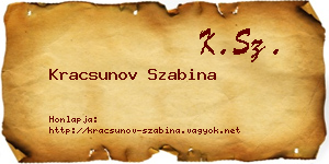 Kracsunov Szabina névjegykártya